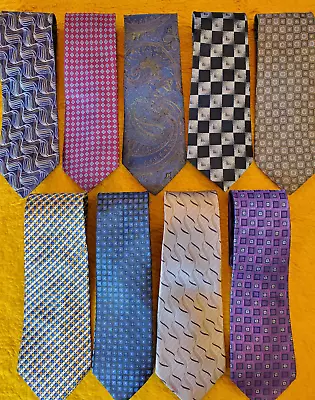 9 Pc. MENS WARDROBE ~ DRESS TIES ~ ALL 62  ~ XL 2XL XXL LONG TALL • $49