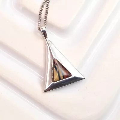 HEATHER GEMS Sterling Silver Triangle Scottish Hallmarked Silver Jewellery  • £20