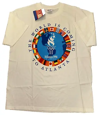 Hanes Heavyweight Atlanta 1996 Olympics Vintage Men's T Shirt Deadstock RARE XL • $150