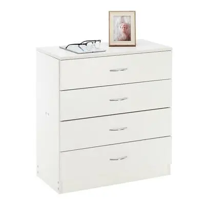 $89.99 • Buy New 4 Drawer Chest Dresser Clothes Storage Bedroom Furniture Cabinet White