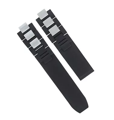 20mm Rubber Silicone Band Rubber Strap For Cartier 21 Chronoscaph Watch Black • $24.95