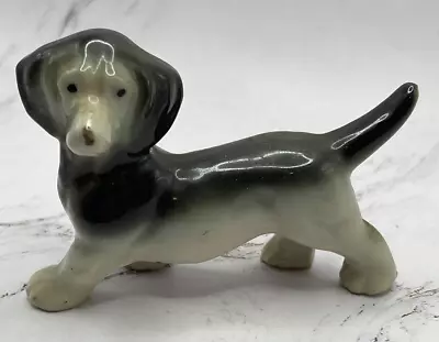 Vintage Dachshund Dog Porcelain Figurine Made In Japan Standing 4  Long • $10.92