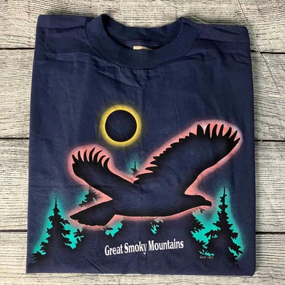 $19.99 • Buy Vintage 1997 Great Smoky Mountains Single Stitch T-shirt Size XL Eagle Animal