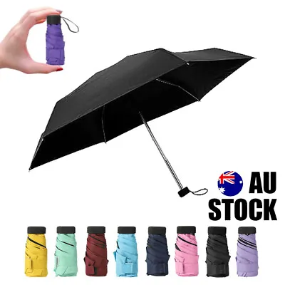 $18.99 • Buy Mini Pocket Rain Umbrella Girls Kids UV Small Umbrellas Waterproof Sun Parasol
