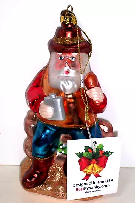 Best Pysanky Cowboy Santa Glass Christmas Ornament Chicken Leg Flask Cactus • $10