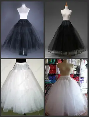£16.59 • Buy RULTA  Wedding Dress Petticoat 3/8 Layers Tulle No Hoop Underskirt Crinoline J1