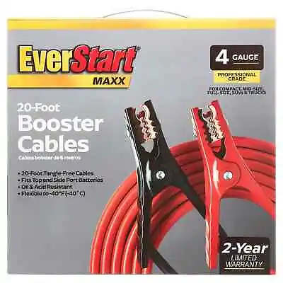 EverStart Maxx 4-Gauge Professional Grade 20-Foot Booster Cables _ Best Offer. • $35.70