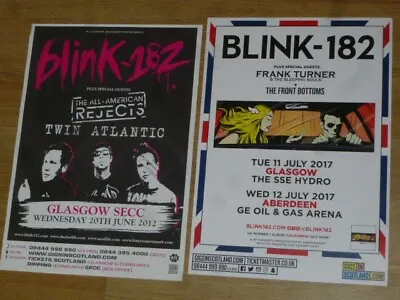 $8.17 • Buy Blink 182 Collection Of 2 Concert Posters Scottish Gigs Music Gig Memorabilia