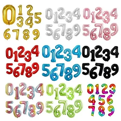 £1.99 • Buy 40  Giant Foil Number Balloons Letter Air Helium Birthday Age Party Wedding Fun