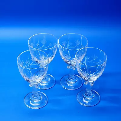 Mikasa PARTHENON Crystal Wine Glass Goblet - Set Of 4 - RARE ETCHED PATTERN • $48.97