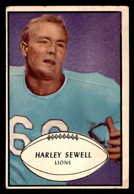 1953 Bowman Football #58 Harley Sewell VG • $10