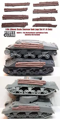 1/56 28mm - Sherman Tank Log Set #1 (4TankSets) Value Gear - War Gaming Stowage • $8