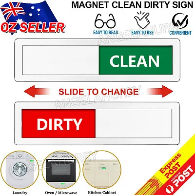$6.27 • Buy Clean Dirty Dishwasher Magnet Indicator Sign W/ Non Scratch Magnetic Backing NEW
