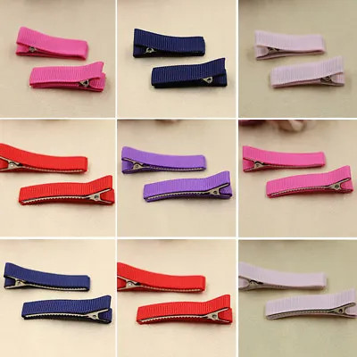 £3.94 • Buy DIY 10PCS Blank Hair Snaps Hair Clips Hairclips Covered Grosgrain Ribbon Craft