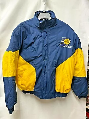 Logo 7 INDIANAPOLIS PACERS Zip Up Winter Heavy Jacket Coat Men's Sz Large L • $48.89