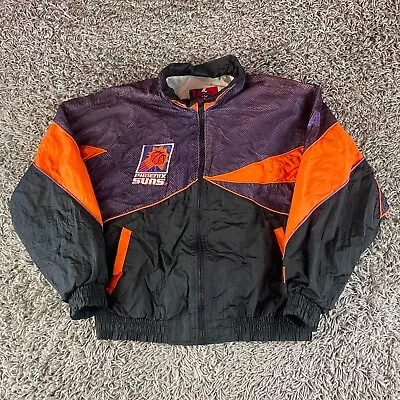Vintage 90s Phoenix Suns Jacket Mens Large L Pro Player Windbreaker NBA Logo • $80.75