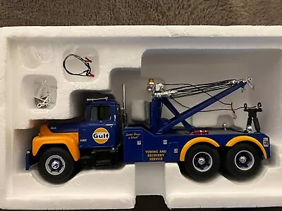 First Gear Mack R Model Tow Truck 1:34 #19-2786 - Gulf • $125