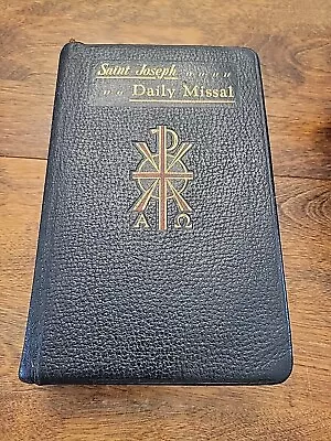 Vintage Saint Joseph Daily Missal Catholic Church Prayers Book1961 Confraternity • $28.99