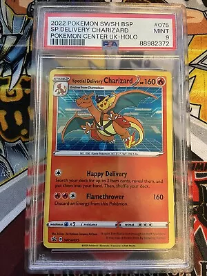 Special Delivery Charizard SWSH075 Holo Black Star Promo Pokemon Card PSA 9 MINT • $51.59