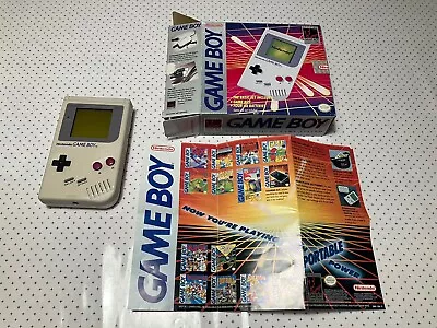 Nintendo Game Boy Console DMG-01  Tested Working With Box And Poster Insert • $181.95