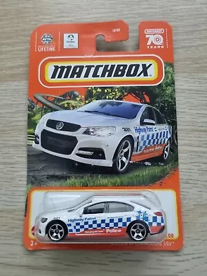 Matchbox Holden VF Commodore SSV Police Car / White / Long  Card  • $23