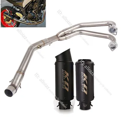 For Yamaha YZF R3 2015-2023 MT-03 Whole System Exhaust Header Pipe Black Muffler • $164.50
