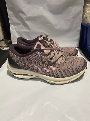 New Women's Mizuno Wave Rider 24 Waveknit Running Shoes Size 8.5 Purple 411229 • $28