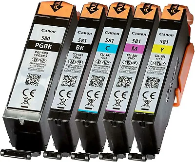 Genuine Canon PGI-580BK & CLI-581 BCMY Setup Ink Cartridges *SELECT YOUR MODEL* • £27.99