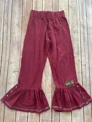 Matilda Jane Size 8 Character Duchess Big Ruffles Plum Burgundy B7 • $19.99