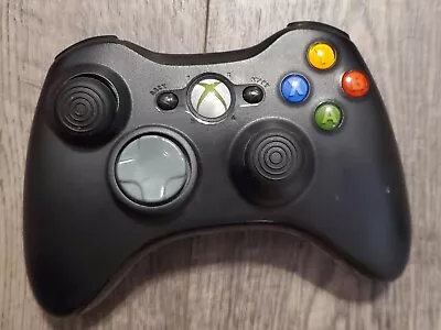 Official Microsoft Xbox 360 BLACK Wireless Controller Genuine - FOR PARTS! • $15