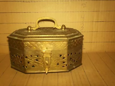 Vintage Brass Trinket Box • $12