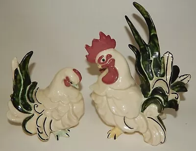 Vintage Kay Finch California Signed Hen & Rooster Figurines • $149.99