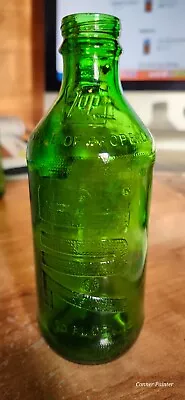 Vintage Embossed 7 UP 10oz Glass Soda Bottle. FLAWLESS CONDITION!! • $10