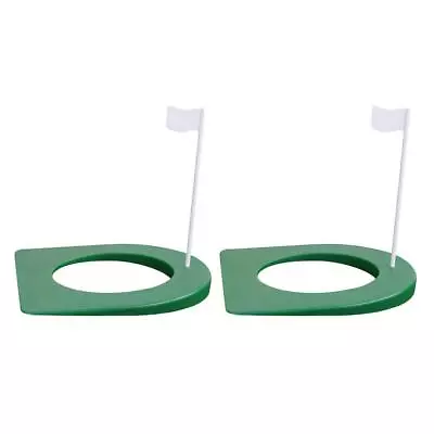 £10.56 • Buy 2pcs Golf Putting Hole With Flag Putting Practice Cup Practice Training Aids