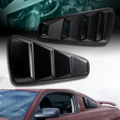 $24.95 • Buy Blk Abs Side 1/4 Quarter Window Louvers Scoop Cover Vent Fit 05-14 Ford Mustang