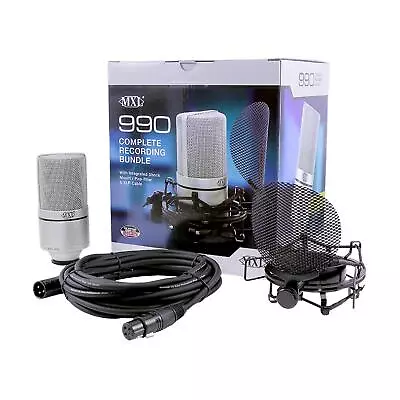 MXL 990 Complete Microphone Recording Bundle With Shockmount Pop Filter Cable • $149.95