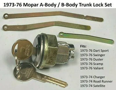 1973-76 Mopar A-Body / B-Body Trunk Lock Set • $12.99