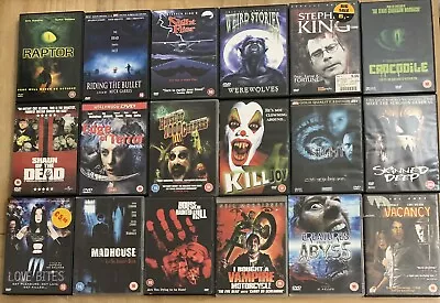 Dvd Bundle X 18 Horror Stephen King/Rob Zombie/Clowns/Werewolves/vampire A1 • £14.99