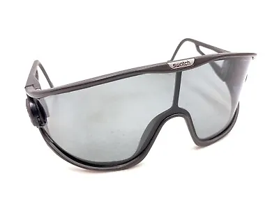 Alpina Vintage Swatch Shield Gray Wrap Sunglasses Frames 120 West Germany Sports • $129.99