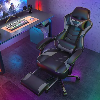 Gaming Chair Computer Racing Swivel Seat Office Chair W/ Lumbar Support Footrest • $129.99