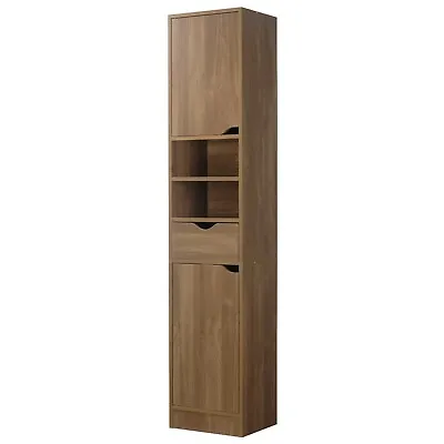 Ventura Wooden Tall 2 Door 1 Drawer Shelves Bathroom Cabinet Storage Unit Modern • £69.99