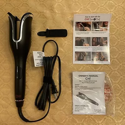 CHI Spin N Curl Ceramic Rotating Curler 1” Matte Black Free Shipping • $34.99