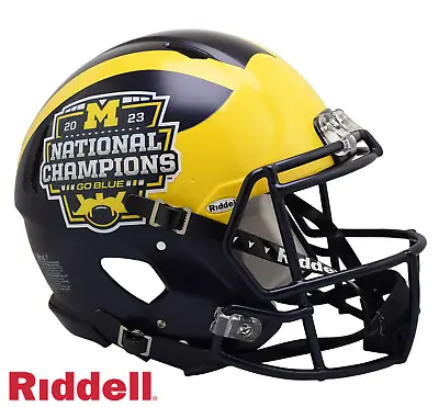 2023-2024 National Champions Michigan Wolverines Riddell Mini Helmet • $49.95