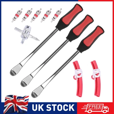 £25.49 • Buy Motorcycle Bike 3 Tire Lever Spoon Tyre Changing Repair Tool 3 Rim Protector Kit
