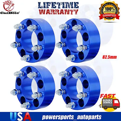 82.5mm 2  Wheel Spacers Adapters 5x4.5 1/2 X20 Studs  Hubcentric For JEEP 4 PACK • $87.62