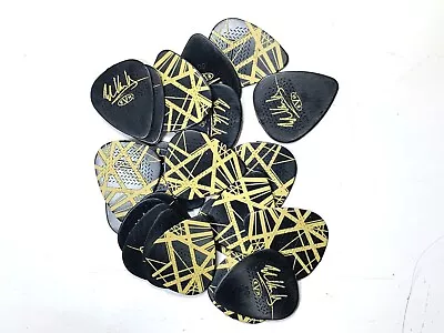 Eddie Van Halen Guitar Picks EVH Black Yellow Stripes Max Grip .60mm 24-Picks • $27.21