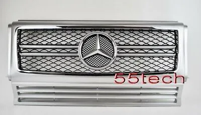 Mercedes G Class W463 Grille Grill G500 G55 90~18 AMG Silver Black Mesh SL BK • $287.49