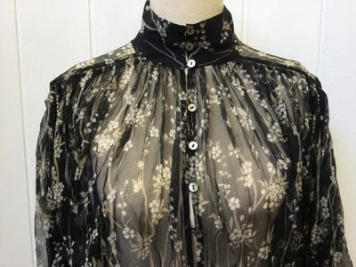 $350 • Buy Womens Zimmerman Designer Black Sheer Silk Floral Maxi Dress Size 1 (aus 10)