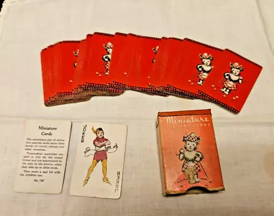 Vintage Miniature Playing Cards Scottish Style Cat Complete • $4.75