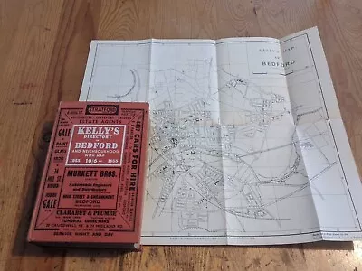 1955 Kellys Directory Bedford Kempston Residential Trade 542 Pages Map • £30